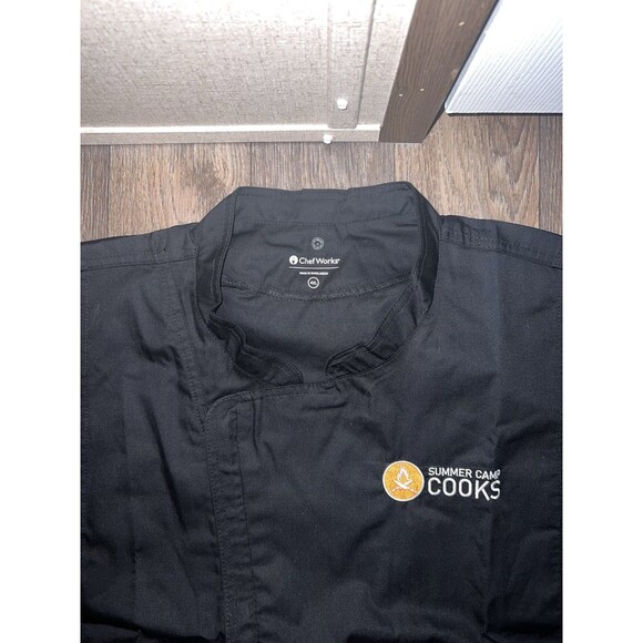 Chef Works Springfield Men's Black 4XL Vented Coat BCSZ009 Short Sleeve Zip - Picture 3 of 5